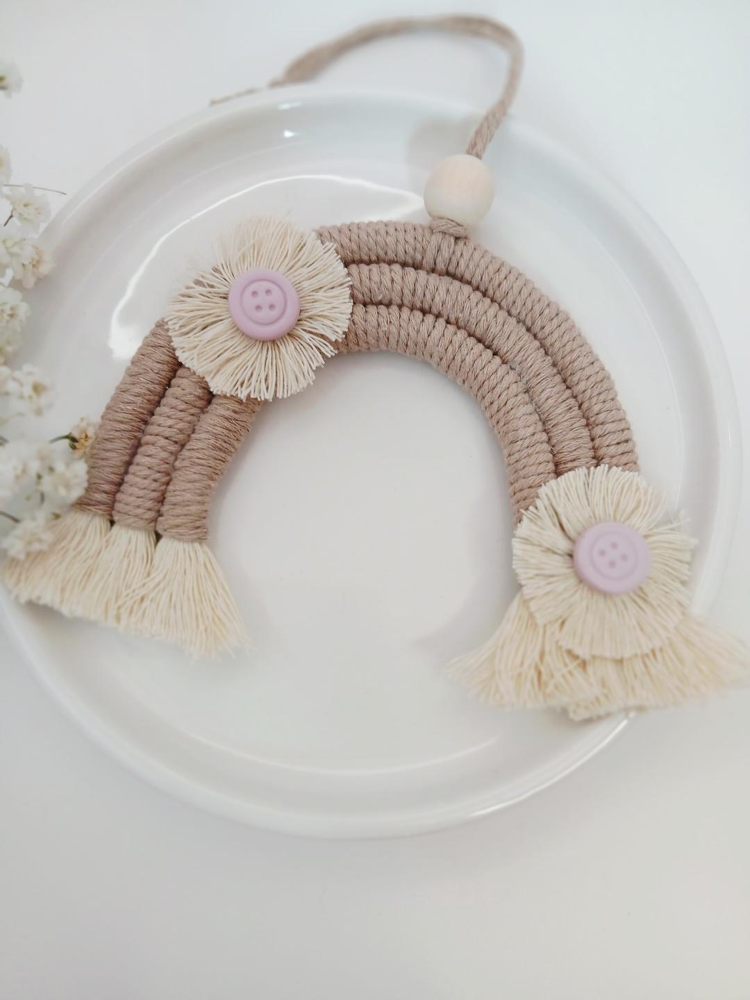 Boho Rainbow Car Mirror Hang