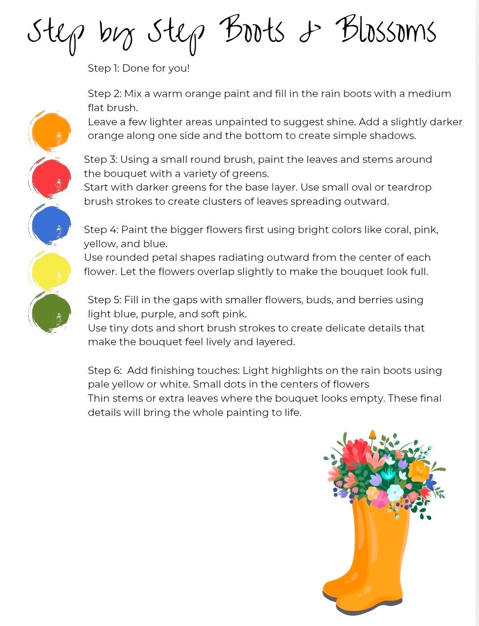 Boots and Blossoms Painting Kit
