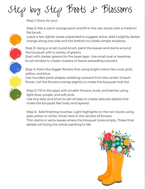 Boots and Blossoms Painting Kit