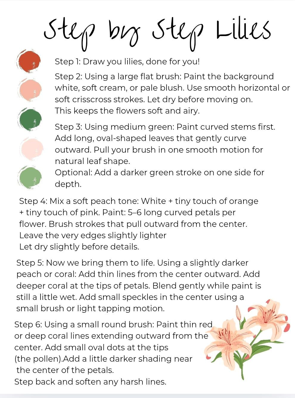 Lilies Paint Kit